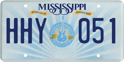 MS license plate HHY051