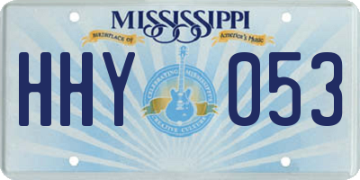 MS license plate HHY053
