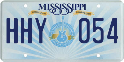 MS license plate HHY054
