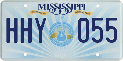 MS license plate HHY055