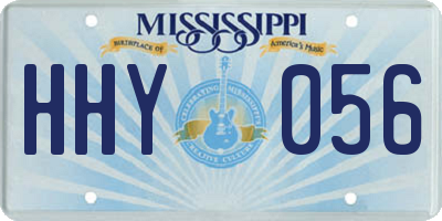MS license plate HHY056