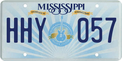 MS license plate HHY057