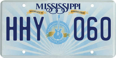MS license plate HHY060