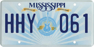 MS license plate HHY061