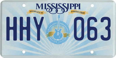 MS license plate HHY063