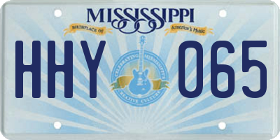 MS license plate HHY065