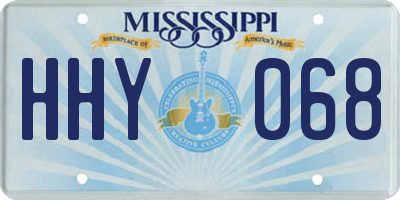 MS license plate HHY068