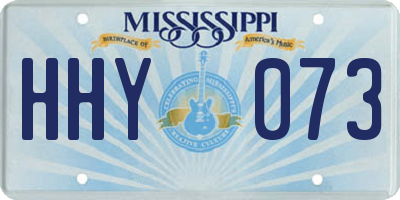 MS license plate HHY073