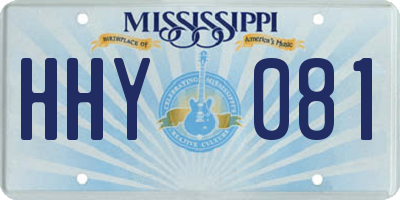 MS license plate HHY081