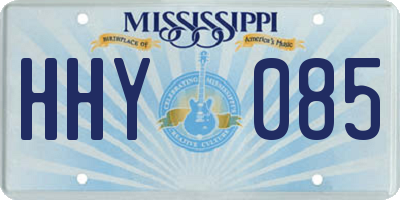 MS license plate HHY085