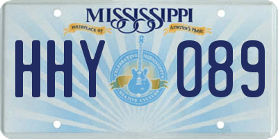 MS license plate HHY089