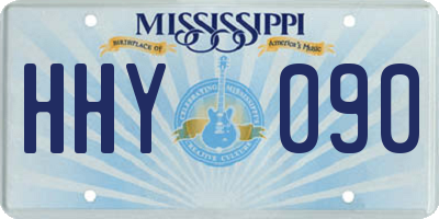 MS license plate HHY090