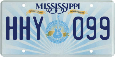 MS license plate HHY099