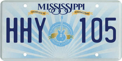 MS license plate HHY105