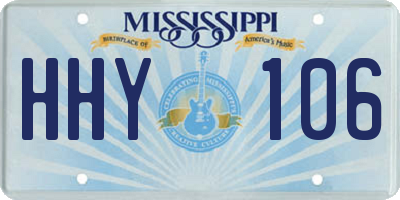 MS license plate HHY106