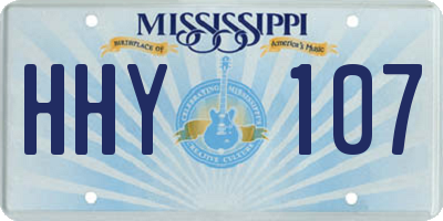 MS license plate HHY107