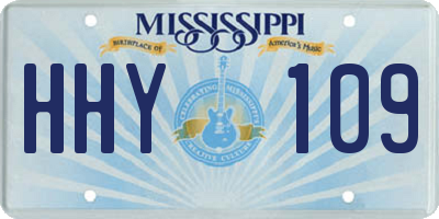 MS license plate HHY109