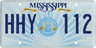 MS license plate HHY112