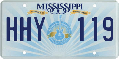 MS license plate HHY119