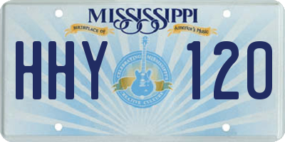MS license plate HHY120