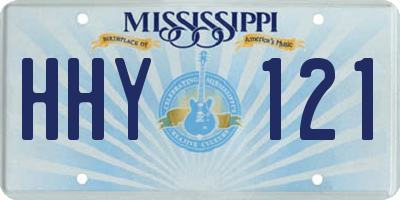 MS license plate HHY121