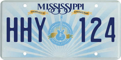 MS license plate HHY124