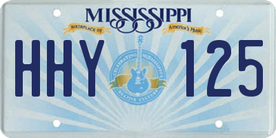 MS license plate HHY125