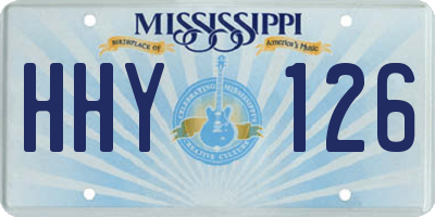 MS license plate HHY126