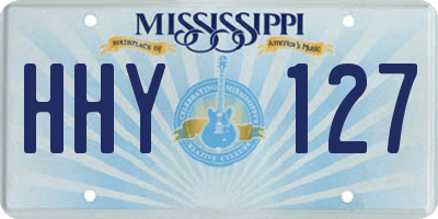MS license plate HHY127
