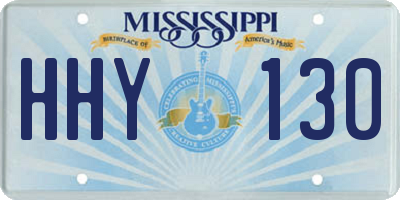 MS license plate HHY130
