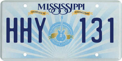 MS license plate HHY131
