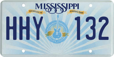 MS license plate HHY132