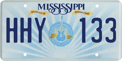 MS license plate HHY133