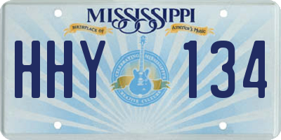 MS license plate HHY134