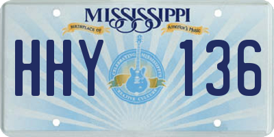MS license plate HHY136