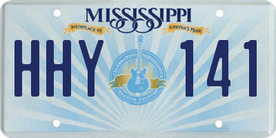MS license plate HHY141