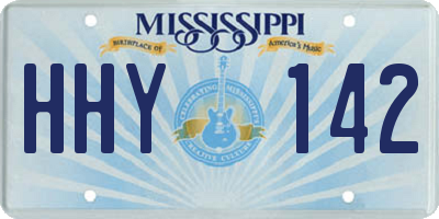 MS license plate HHY142