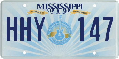 MS license plate HHY147