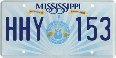 MS license plate HHY153