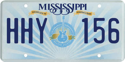 MS license plate HHY156