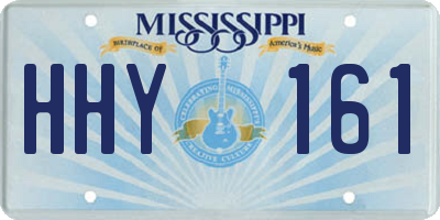 MS license plate HHY161