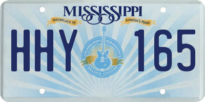 MS license plate HHY165