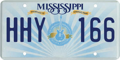 MS license plate HHY166