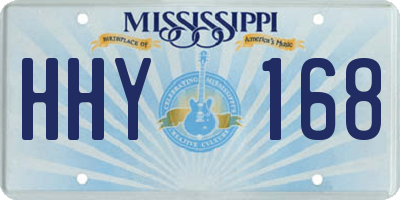 MS license plate HHY168