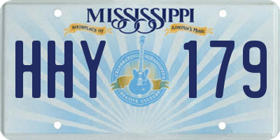 MS license plate HHY179