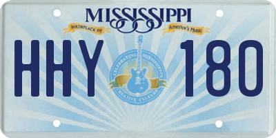 MS license plate HHY180