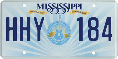 MS license plate HHY184