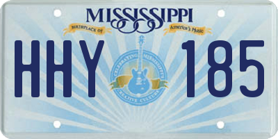 MS license plate HHY185