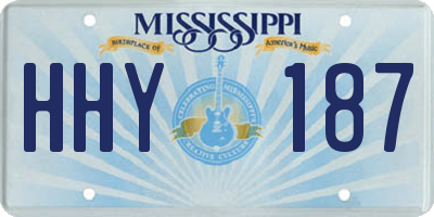 MS license plate HHY187