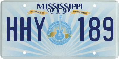 MS license plate HHY189
